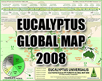 Global Eucalyptus Map 2008 / Mapa Mundial del Eucalipto 2008 / by Gustavo Iglesias Trabado & Dennis Wilstermann / GIT Forestry Consulting / Eucalyptologics